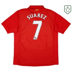 Maillot rétro domicile homme Liverpool 2012/13 Suarez #7