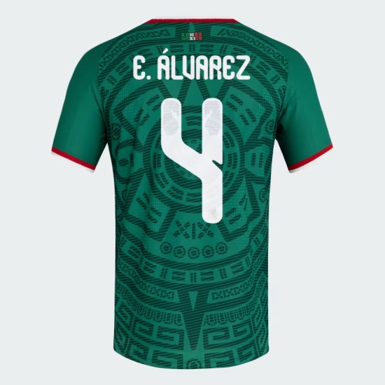 Maillot Officiel Domicile Mexique 2026 Homme E. ÁLVAREZ #4 Maillot Officiel Domicile Mexique 2026 Homme E. ÁLVAREZ #4