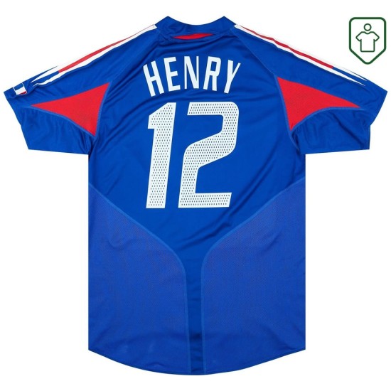 Homme Maillot rétro domicile France 2004/06 Henry #12 Homme Maillot rétro domicile France 2004/06 Henry #12