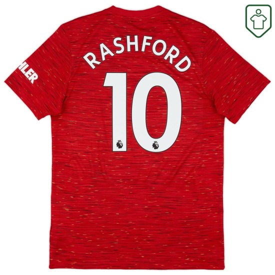 Maillot rétro domicile homme Manchester United 2020/21 Rashford #10