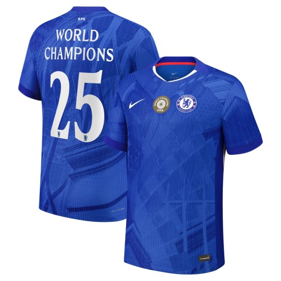 Maillot Domicile Chelsea 2025/26 Enfant - Champions du Monde n°25 Maillot Domicile Chelsea 2025/26 Enfant - Champions du Monde n°25