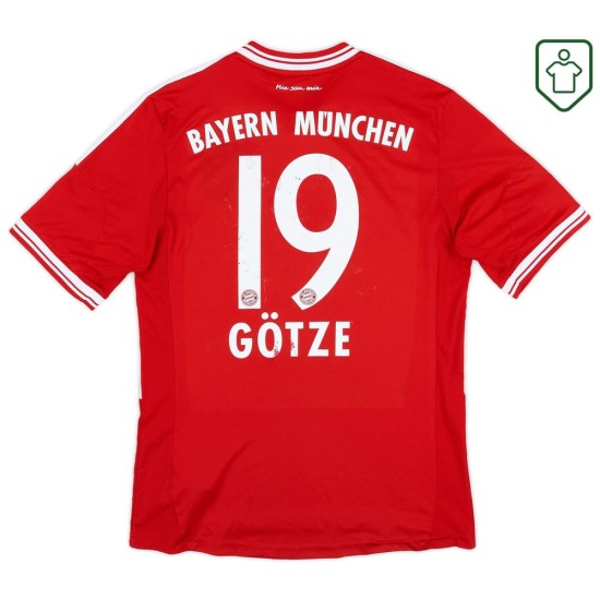 Homme Maillot domicile rétro Bayern Munich 2013/14 Götze #19 Homme Maillot domicile rétro Bayern Munich 2013/14 Götze #19