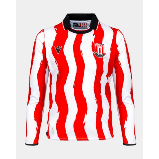 Maillot Enfant Manches Longues Stoke City 2025/26 Domicile Maillot Enfant Manches Longues Stoke City 2025/26 Domicile
