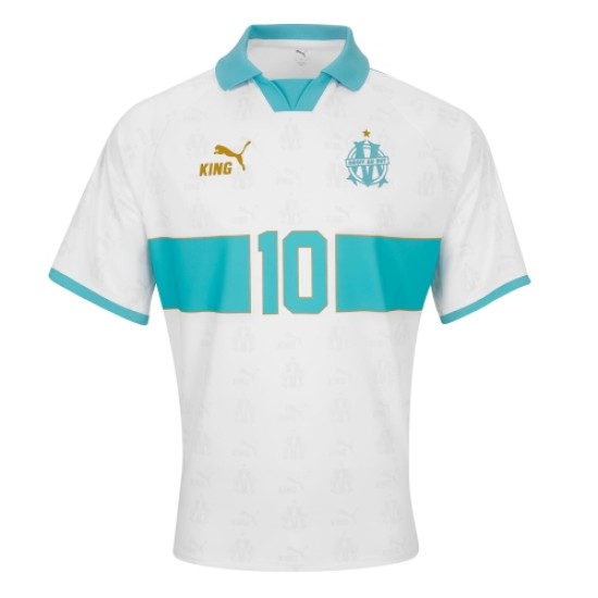 Maillot Retro King OM #10 - Blanc Enfant