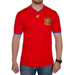 Maillot Retro Espagne 2010 Coupe du Monde Souvenir Rouge Homme