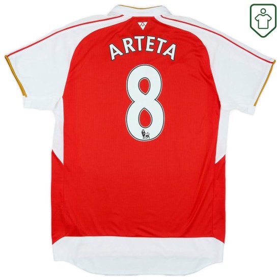 Maillot rétro domicile homme Arsenal 2015/16 Arteta #8 Maillot rétro domicile homme Arsenal 2015/16 Arteta #8