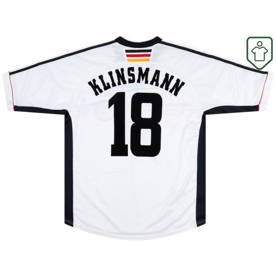 Homme Maillot rétro domicile Allemagne 1998/00 Klinsmann #18