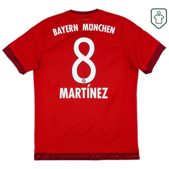 Homme Maillot domicile rétro Bayern Munich 2015/26 Martínez #8 Homme Maillot domicile rétro Bayern Munich 2015/26 Martínez #8