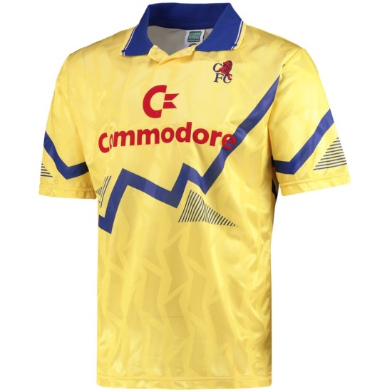 Maillot Rétro Jaune Femme Chelsea 1990 Maillot Rétro Jaune Femme Chelsea 1990