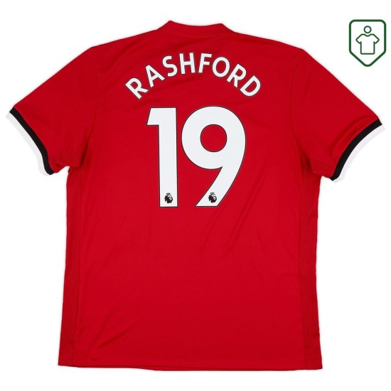 Maillot rétro domicile homme Manchester United 2017/18 Rashford #19 Maillot rétro domicile homme Manchester United 2017/18 Rashford #19