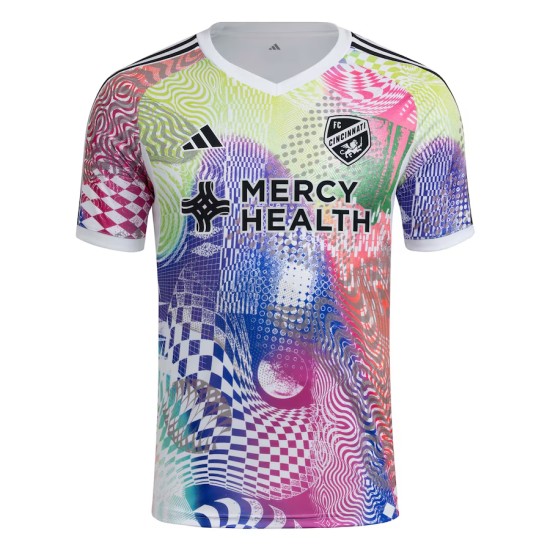Troisième maillot pré-match enfant FC Cincinnati 2025 - Blanc Troisième maillot pré-match enfant FC Cincinnati 2025 - Blanc