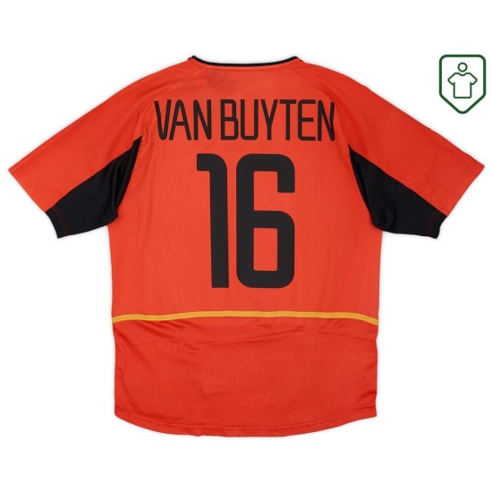 Homme Maillot rétro domicile Belgique 2002/04 Van Buyten #16 Homme Maillot rétro domicile Belgique 2002/04 Van Buyten #16