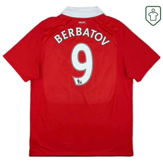 Maillot rétro domicile homme Manchester United 2010/11 Berbatov #9 Maillot rétro domicile homme Manchester United 2010/11 Berbatov #9