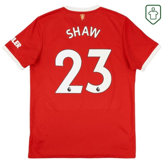 Maillot rétro domicile homme Manchester United 2021/22 Shaw #23