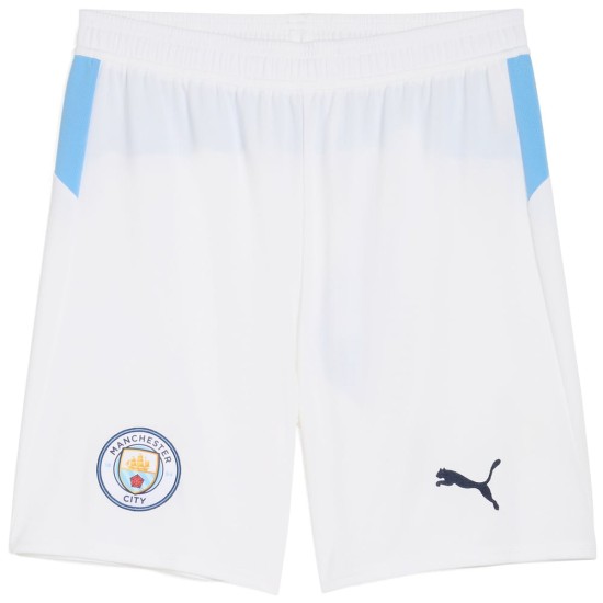 Short Domicile Blanc Manchester City 2025/26 Femme Short Domicile Blanc Manchester City 2025/26 Femme