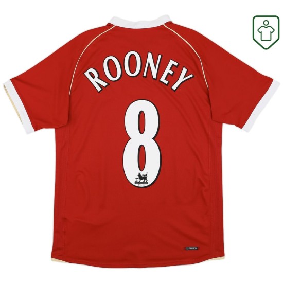 Maillot rétro domicile homme Manchester United 2006/07 Rooney #8 Maillot rétro domicile homme Manchester United 2006/07 Rooney #8