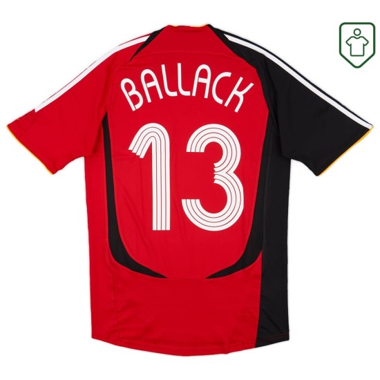 Homme Maillot rétro extérieur Allemagne 2005/07 Ballack #13 Homme Maillot rétro extérieur Allemagne 2005/07 Ballack #13