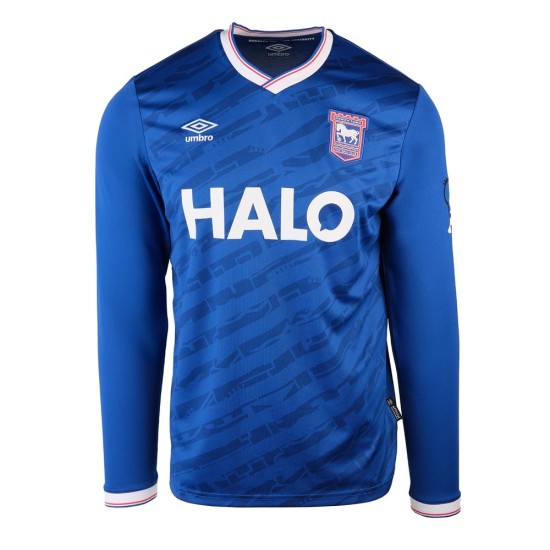 Homme Ipswich Town 2025/26 Maillot Domicile Manches Longues Homme Ipswich Town 2025/26 Maillot Domicile Manches Longues