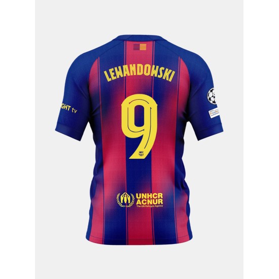 Maillot Domicile UCL Femme FC Barcelone 2025/26 - LEWANDOWSKI #9