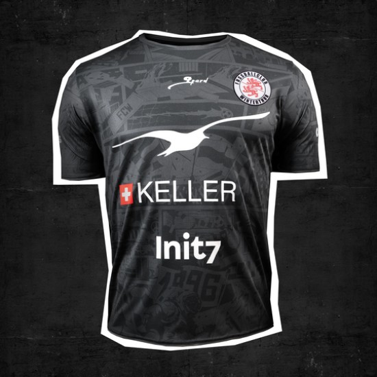 Femmes FC Winterthur 2025/26 Maillot Extérieur - Noir Femmes FC Winterthur 2025/26 Maillot Extérieur - Noir