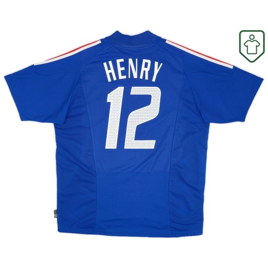 Homme Maillot rétro domicile France 2002/04 Henry #12 Homme Maillot rétro domicile France 2002/04 Henry #12