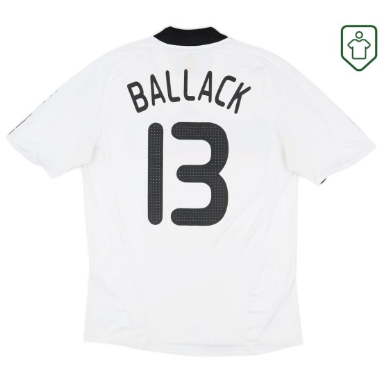Homme Maillot rétro domicile Allemagne 2008/09 Ballack #13 Homme Maillot rétro domicile Allemagne 2008/09 Ballack #13