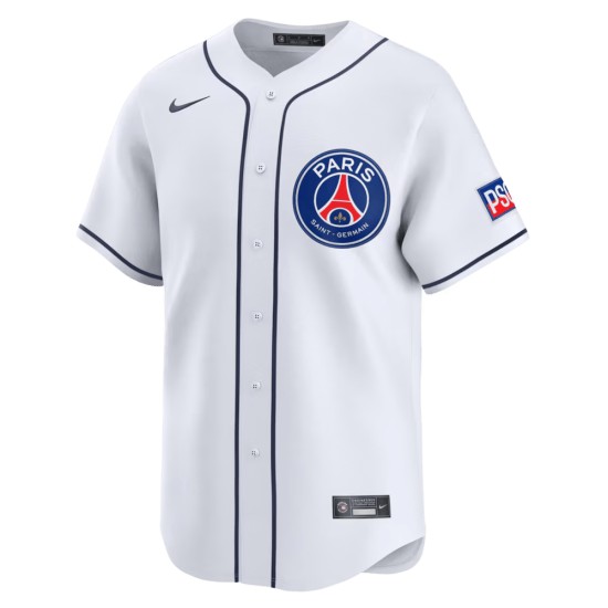 Maillot Homme PSG x MLB 2025/26 Édition Limitée - Blanc Maillot Homme PSG x MLB 2025/26 Édition Limitée - Blanc