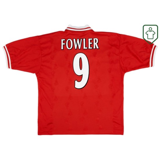 Maillot rétro domicile homme Liverpool 1996/98 Fowler #9 Maillot rétro domicile homme Liverpool 1996/98 Fowler #9