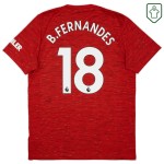 Maillot rétro domicile homme Manchester United 2020/21 B. Fernandes #18