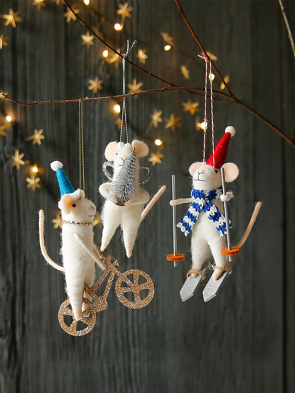 Souris de Noël en feutrine