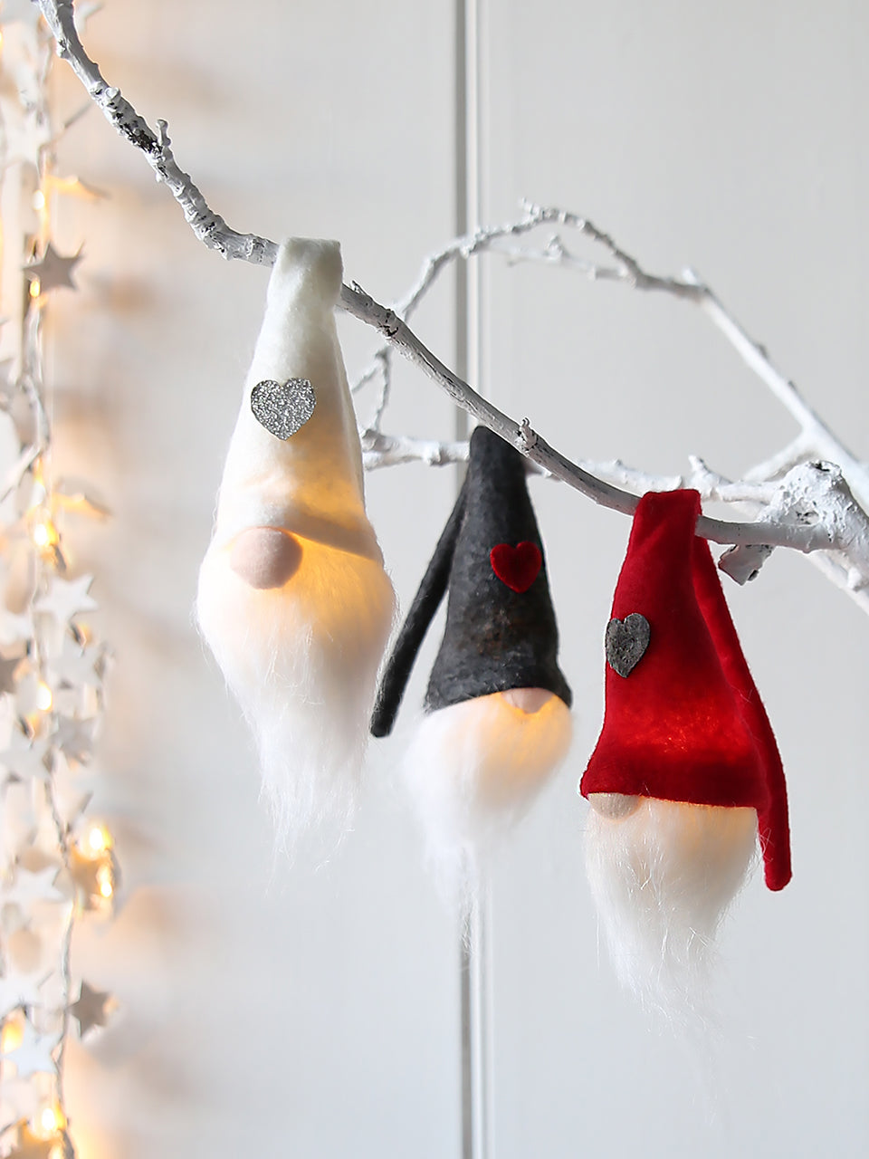 Décoration de petit Père Noël illuminée